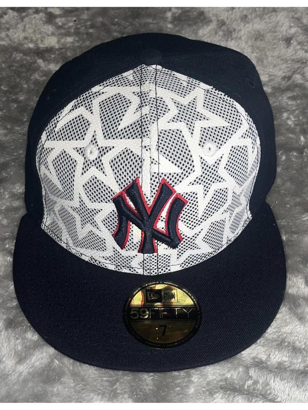 RARE New York Yankees MLB 5950 July 4th USA 🇺🇸 Fitted Hat Size 7